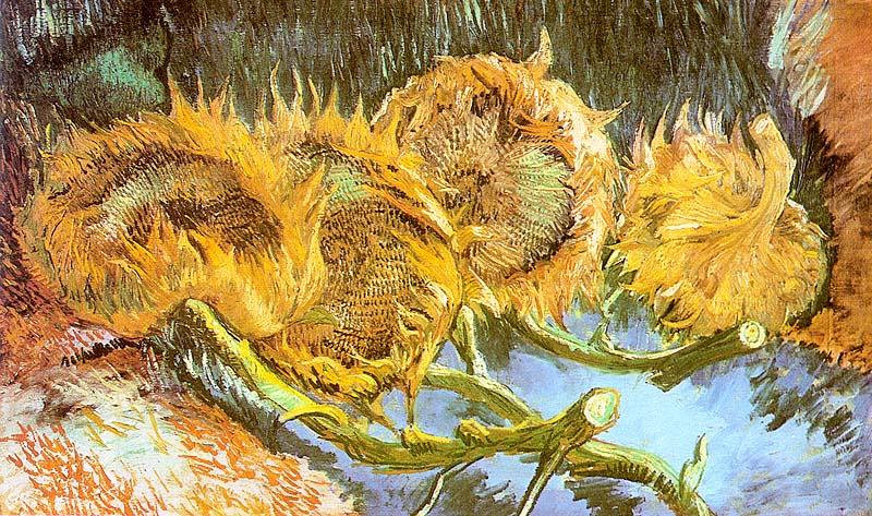 Vincent Van Gogh Four Cut Sunflowers China oil painting art